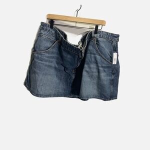 Universal Thread Womens Plus Denim Mini Skirt Medium Wash Blue Size 28 NWT